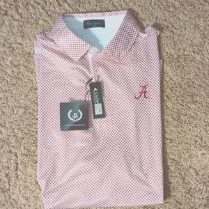 Alabama Men's Short Sleeve Golf Polo L Bama Roll Tide DriWay